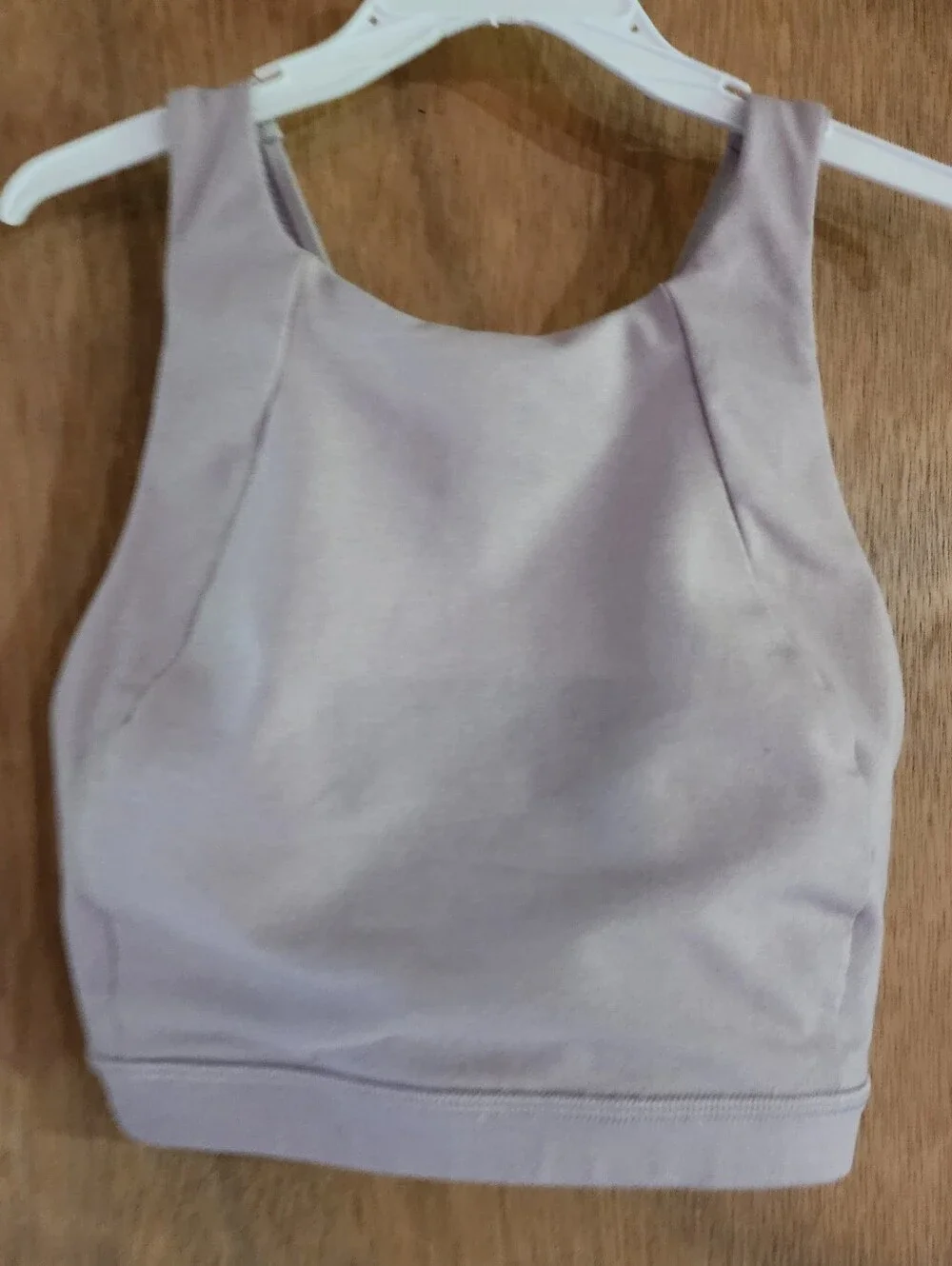 Lululemon Free To Be Serene Bra High Neck Lilac Smoke Sz 4 - Picture 4 of 7